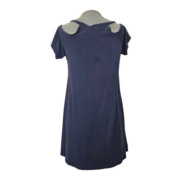 Blue Open Shoulder Made in the USA Tee Size XS - Picture 2 of 4